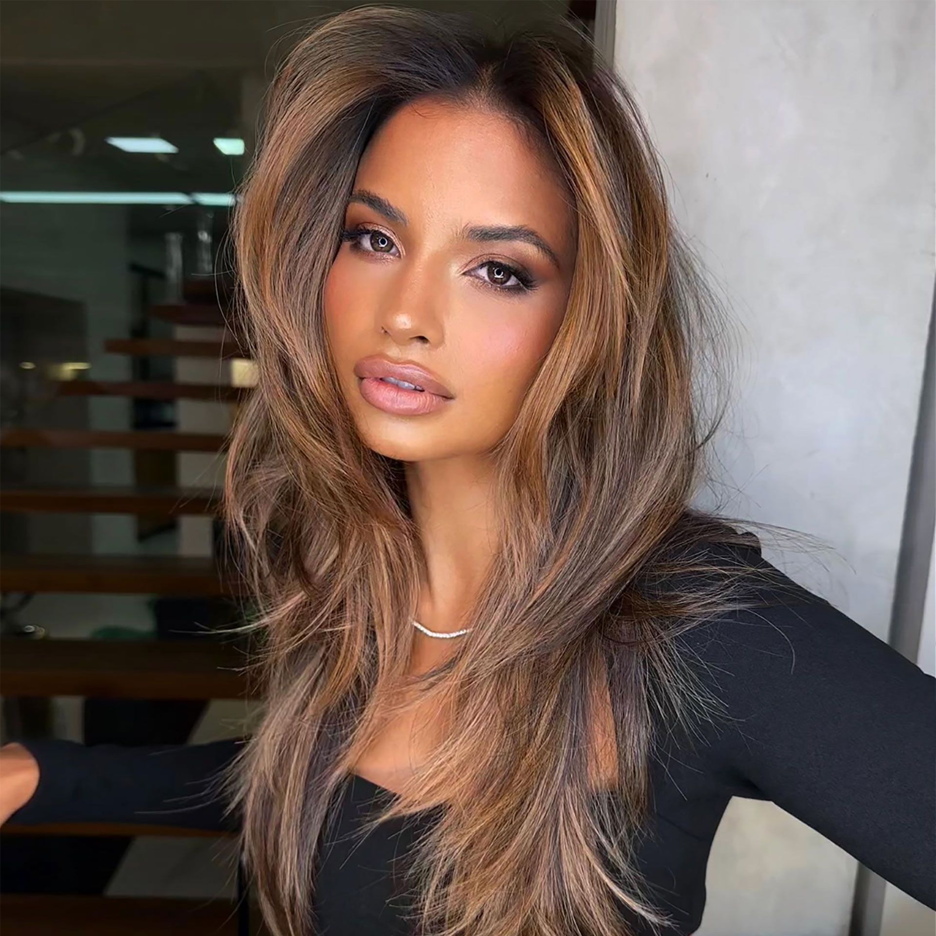 Voluminous Blowout With Caramel Blonde Balayage — Caramel Balayage