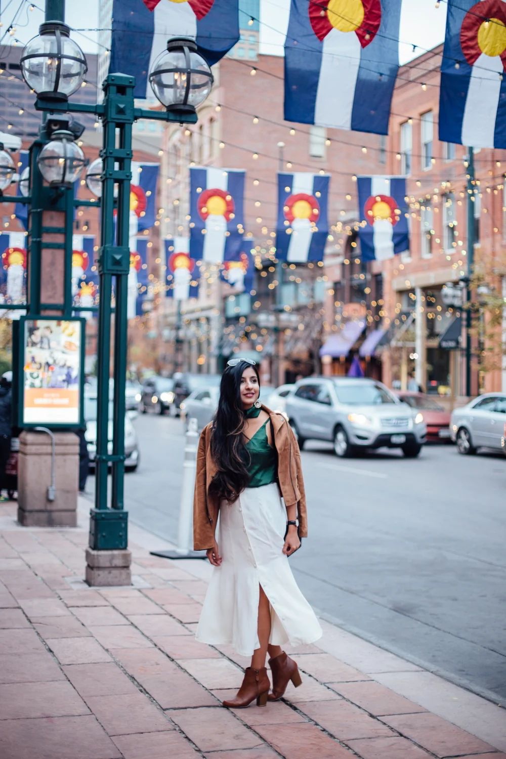 Satin Camisole and Suede Jacket: A Fall City Vibe Satin Camisole and Suede Jacket: A Fall City Vibe — Denver Outfits