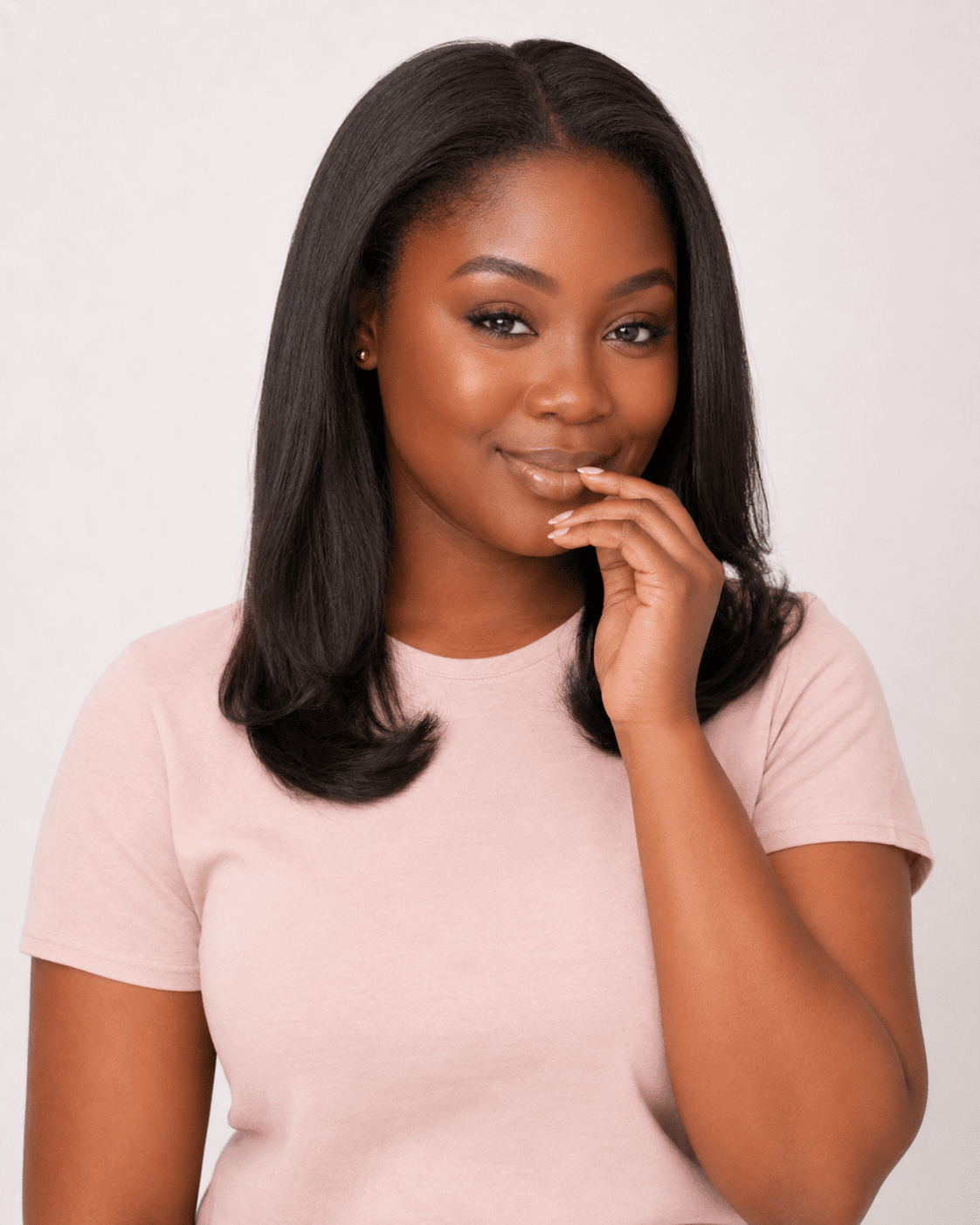 Sleek Black Collarbone Long Bob Sleek Black Collarbone Long Bob — Silk Press
