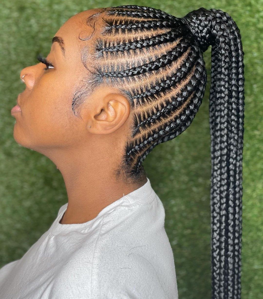 Black and Blonde Highlight Braids — Feed In Braids