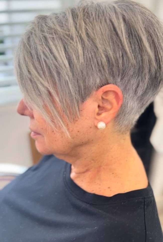 Textured Ash Blonde Pixie Textured Ash Blonde Pixie — Haircuts for Women Over 60