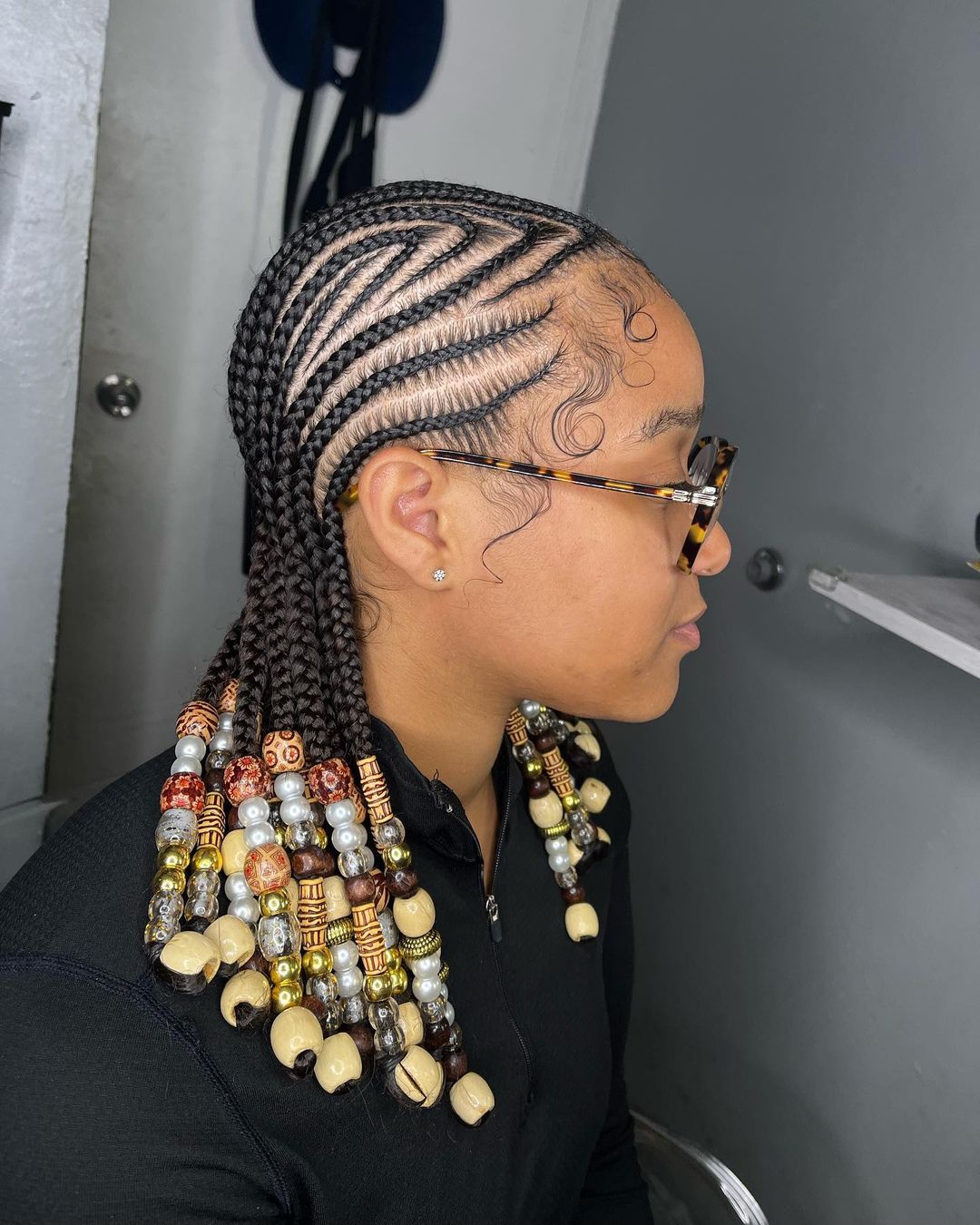 Stitch Braids With Decorative Beads