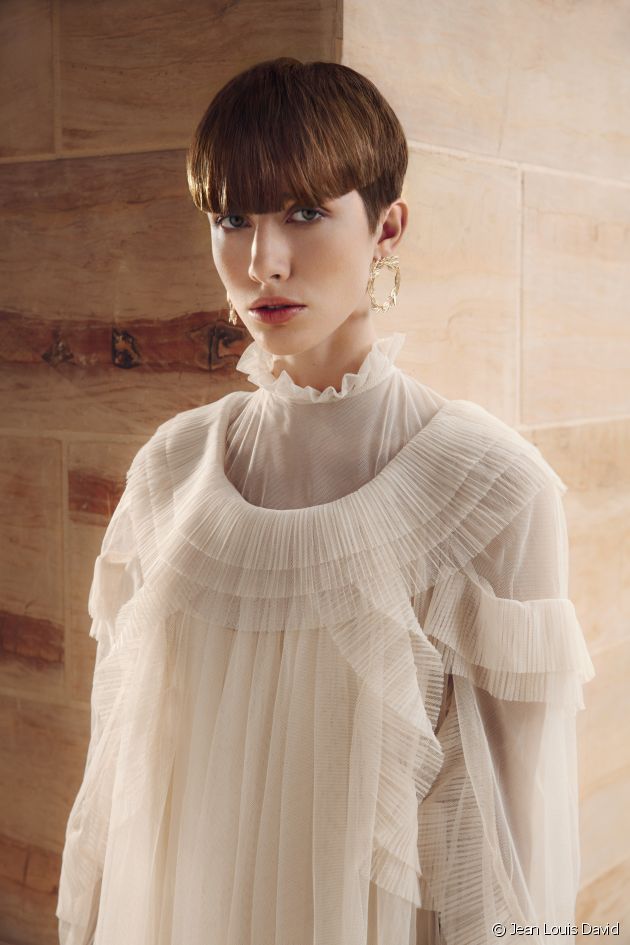 Dark Brown Smooth Front View Crop Dark Brown Smooth Front View Crop — Bowl Cut
