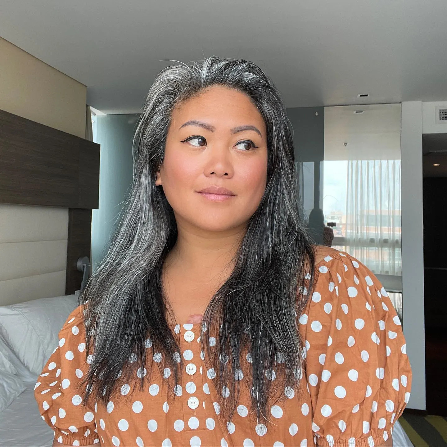 Long Layered Visual Idea — Salt and Pepper Hair