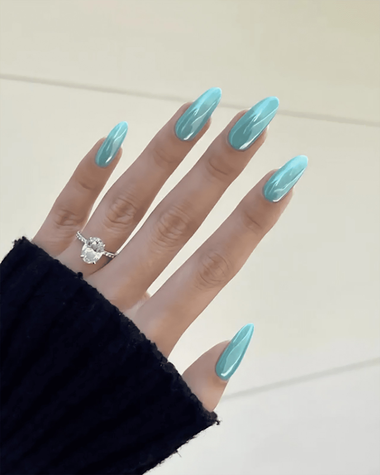Glossy Visual Idea — Turquoise Nails