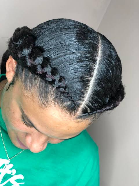 Ash Blonde Collarbone French Braids — Two Braids