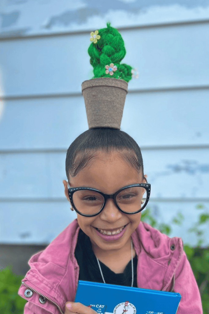 Bun With Cactus Accessory — Wacky Hair Day Ideas