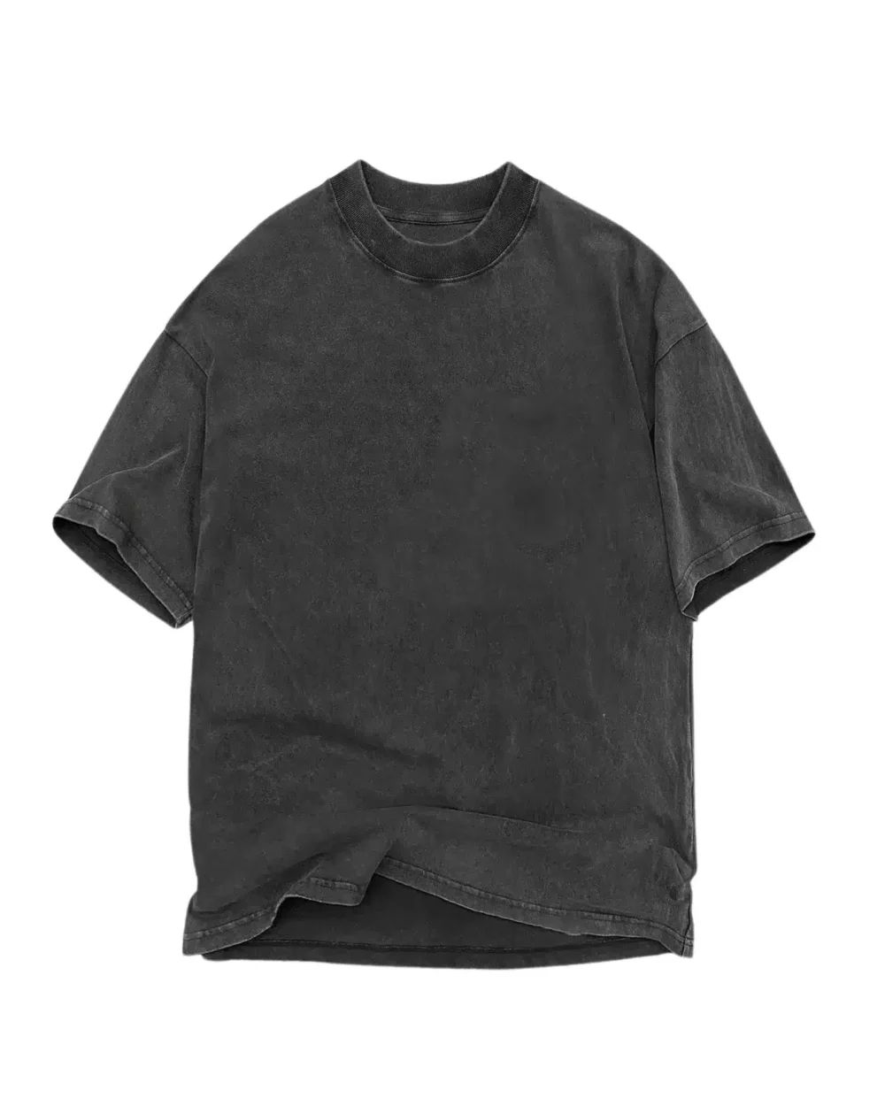 Dark Grey Oversized T-Shirt with Acid Wash Effect — Oversized Shirts