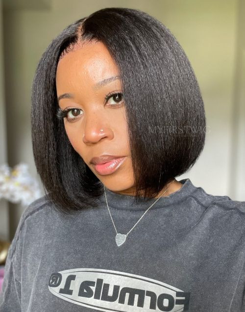 Blunt Bangs Chin Length Bob Wig Blunt Bangs Chin Length Bob Wig — Lace Front Wig Styles