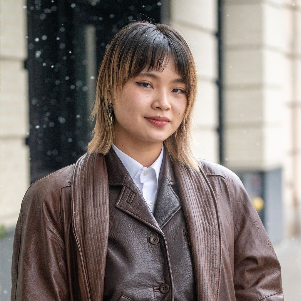 Dark Brown Shag With Blonde Highlights Dark Brown Shag With Blonde Highlights — Shag Haircut