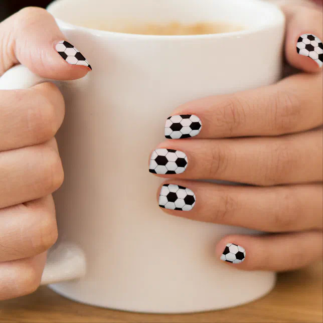 Soccer Ball Print On All Nails Visual Idea Soccer Ball Print On All Nails Visual Idea — Soccer Mom Nails