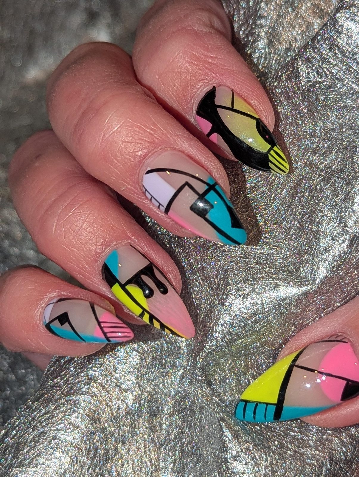 Abstract Geometric Stiletto Nails Abstract Geometric Stiletto Nails — Geometric Nails