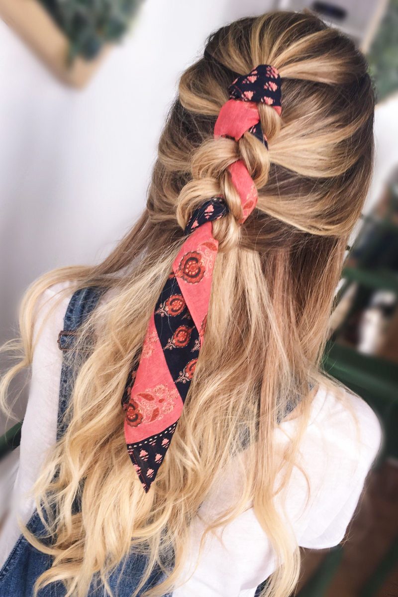 Braid with Scarf Accessory — Festival Hairstyles