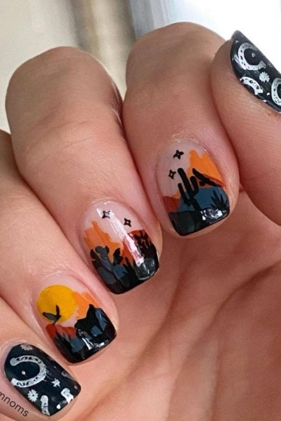 Western Desert Visual Idea Western Desert Visual Idea — Rodeo Nails