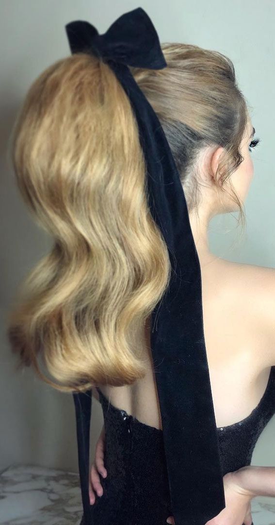 Ponytail Visual Idea — Low Ponytail with Bow