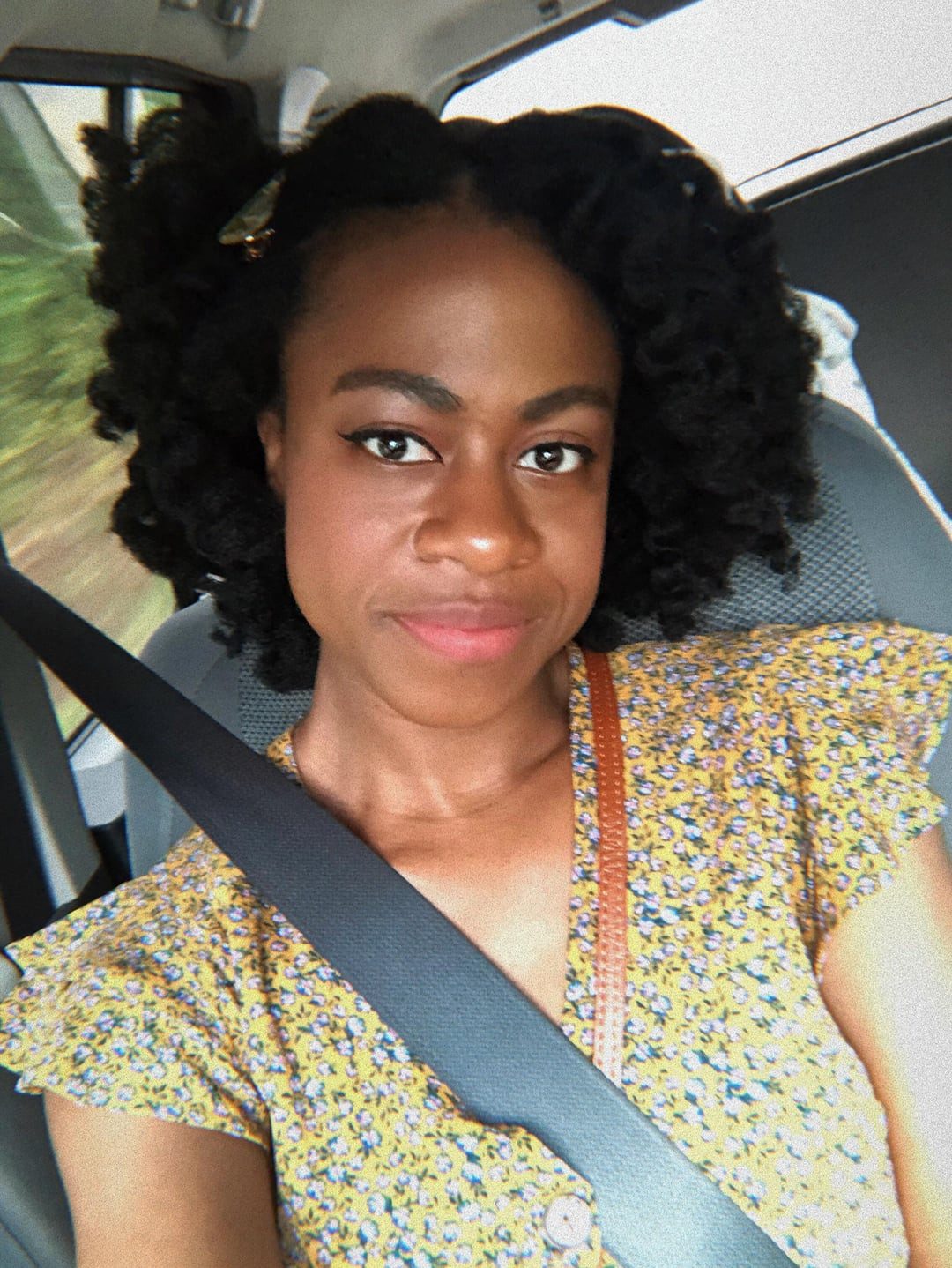 Shoulder Length Coils Framing Face — Bantu Knot Out