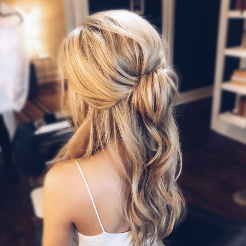 Blonde Visual Idea Blonde Visual Idea — Half Up Half Down Long Hair