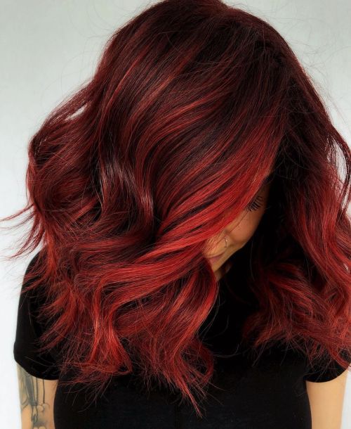 Deep Red With Copper and Auburn Deep Red With Copper and Auburn — Red Hair with Highlights