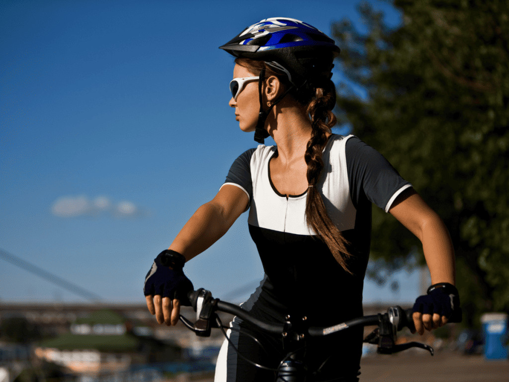 Neat Dark Brown Wavy Braid — Bike Helmet Hairstyles