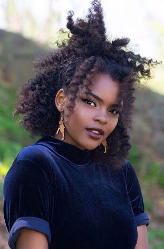 Voluminous Dark Brown Braid Out