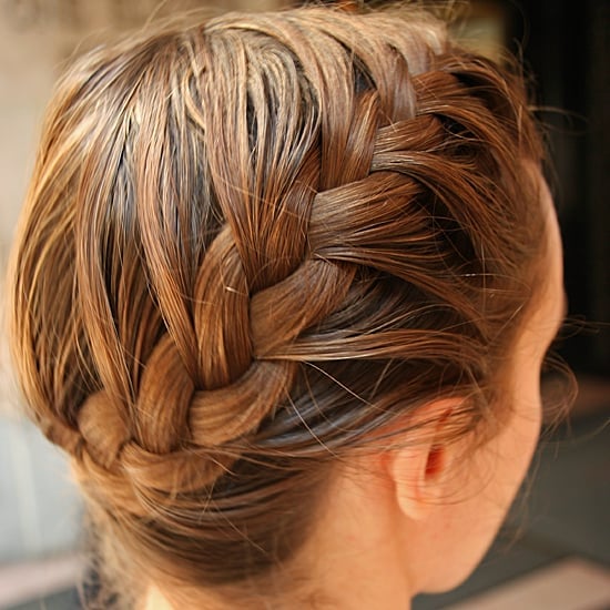 Tight Dark Blonde Collarbone Braid — French Braid