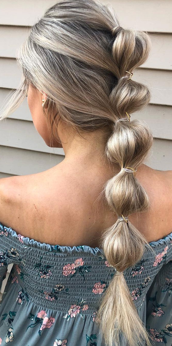 Wavy Ash Blonde Bubble Braid Wavy Ash Blonde Bubble Braid