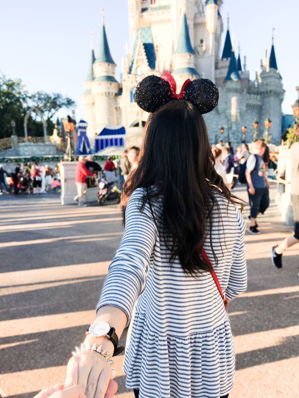 Striped Top and Cardigan for Travel Comfort — Orlando Outfits