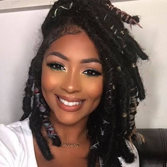 Mid-Back Black Locs With Beads and Coils Mid-Back Black Locs With Beads and Coils — Goddess Locs