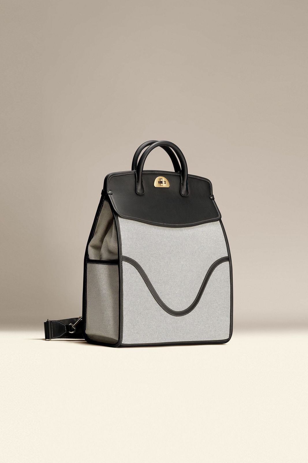 Two-Tone Canvas Backpack for Modern Style — Laptop Bags for Women