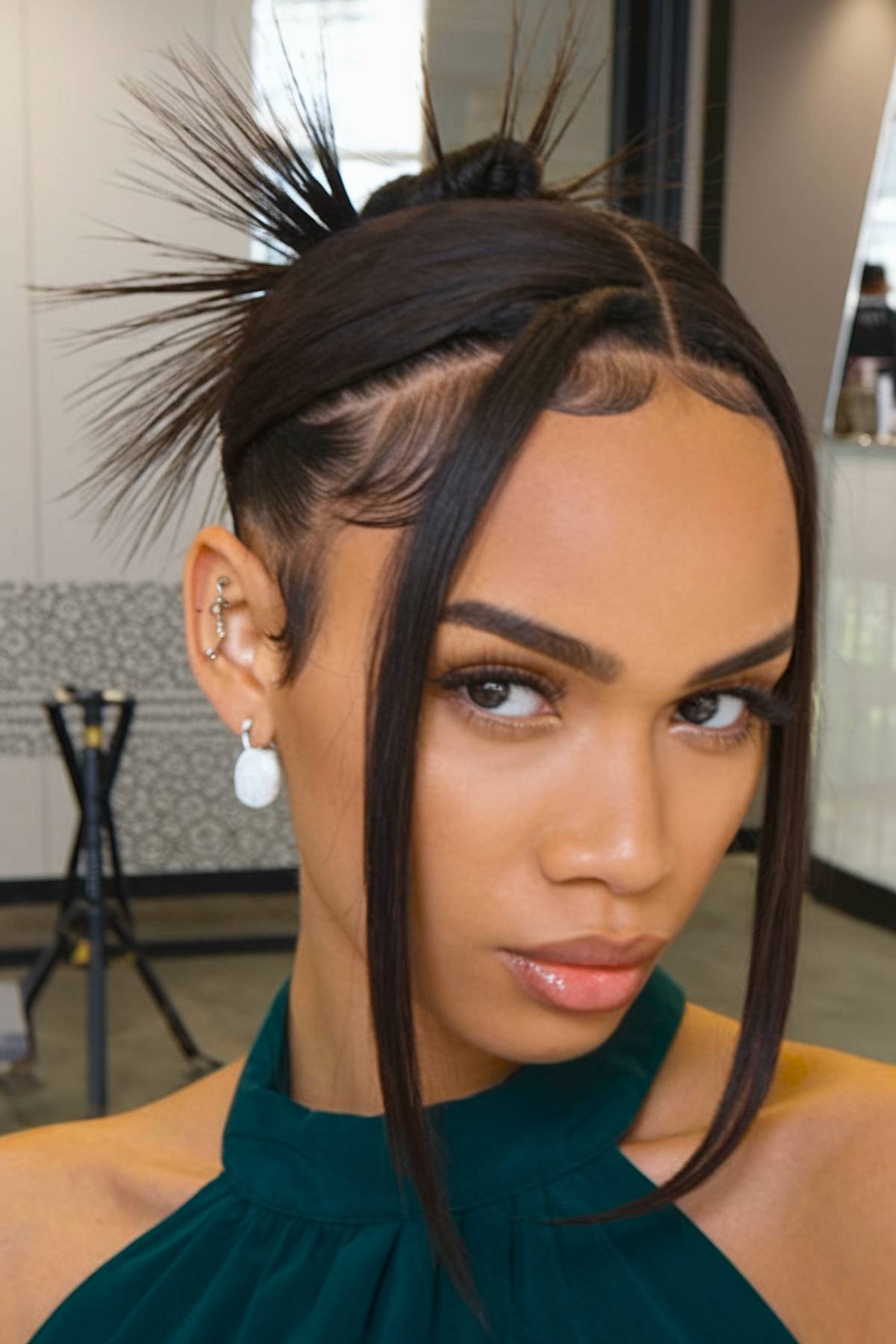Dramatic Spiky Updo With Face Framing Tendrils — Baddie Hairstyles