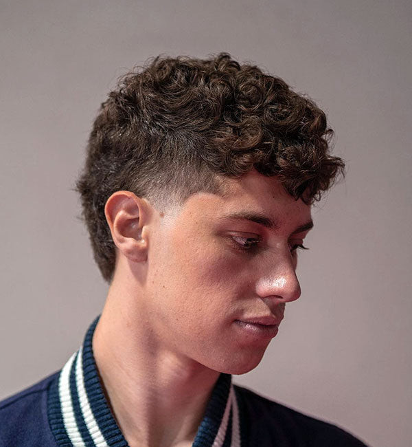 Mullet Visual Idea — Curly Hairstyles for Men