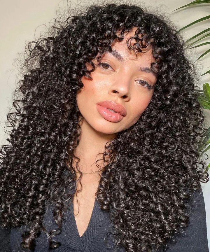 Mid-Back Visual Idea — Natural Hair with Bangs