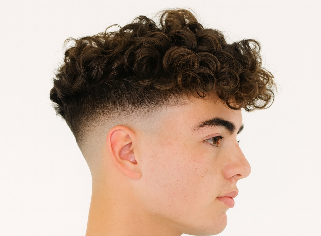 Dark Brown Textured Crop With Bouncy Curls Dark Brown Textured Crop With Bouncy Curls — Broccoli Haircut