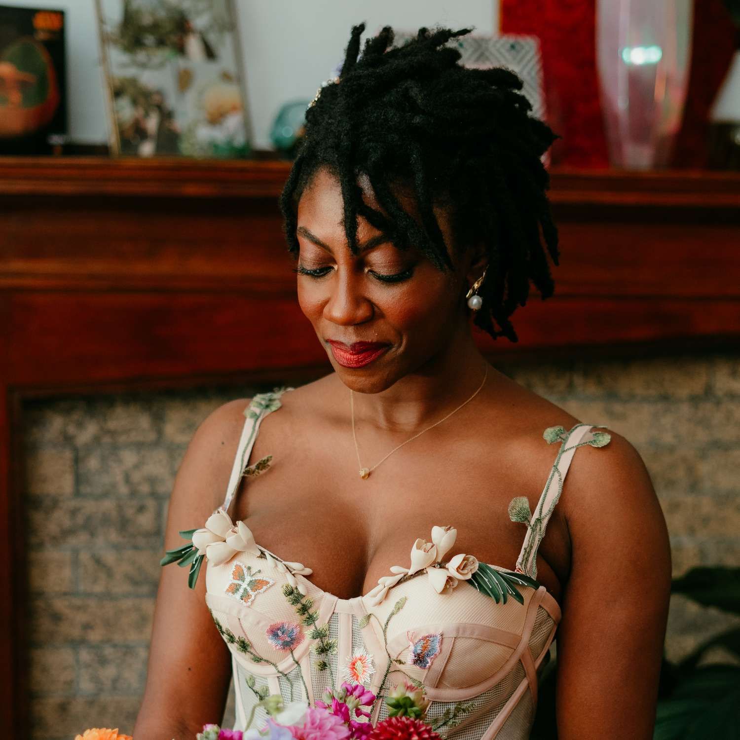 Thick Black Locs With Accessories Thick Black Locs With Accessories — Loc Half Up Half Down