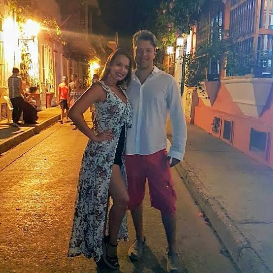 Bold Floral Maxi: White Dress with Thigh-High Slit — Cartagena Outfits