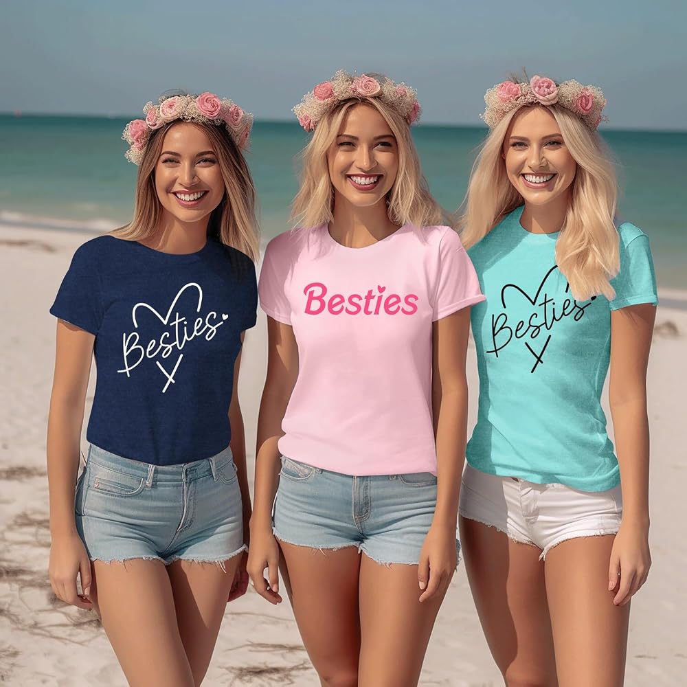 Beach Day Besties: Matching 'Besties' Graphic Tees Beach Day Besties: Matching 'Besties' Graphic Tees — Best Friend Matching Outfits