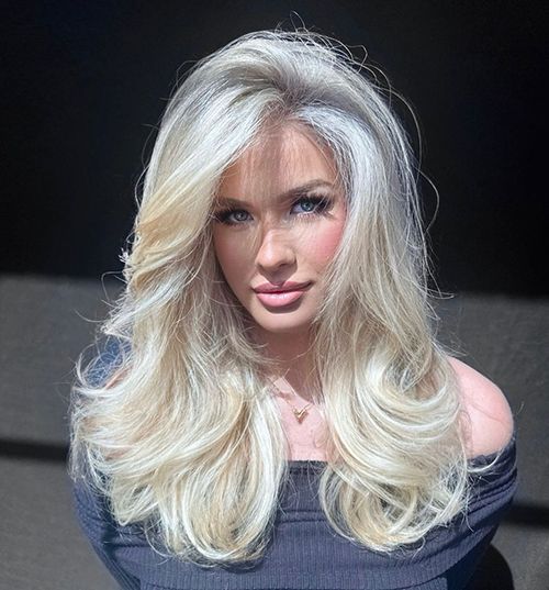 Icy Platinum Blonde with Root Shadow Icy Platinum Blonde with Root Shadow — Hair Color for Pale Skin