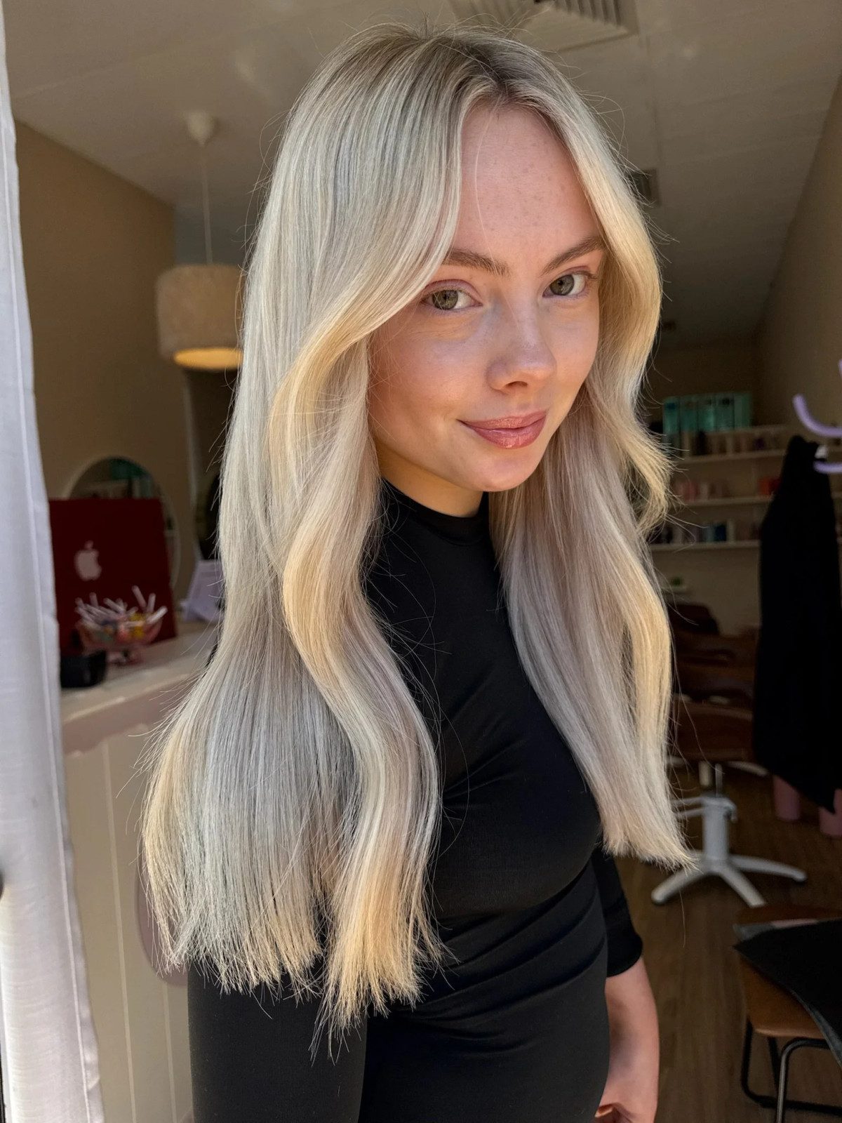 Long Layers Visual Idea — Blonde Balayage