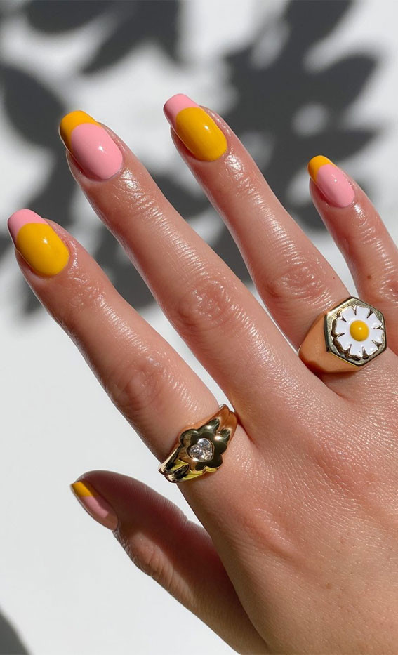 Glossy Visual Idea Glossy Visual Idea — Two Tone Nails