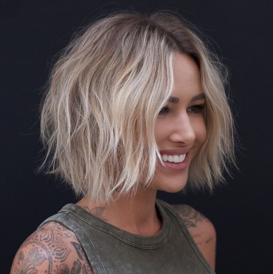 Side View Visual Idea — Short Blonde Hair