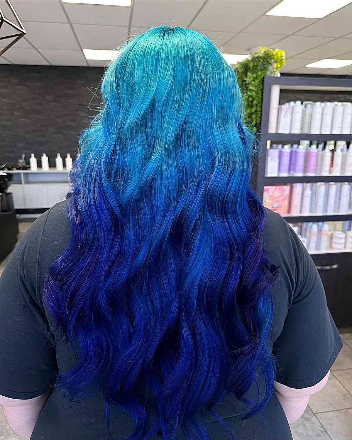 Blue Balayage Gradient Blue Balayage Gradient — Sky Blue Hair