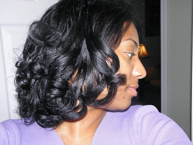Collarbone Black Soft Waves Collarbone Black Soft Waves — Roller Set Hairstyles