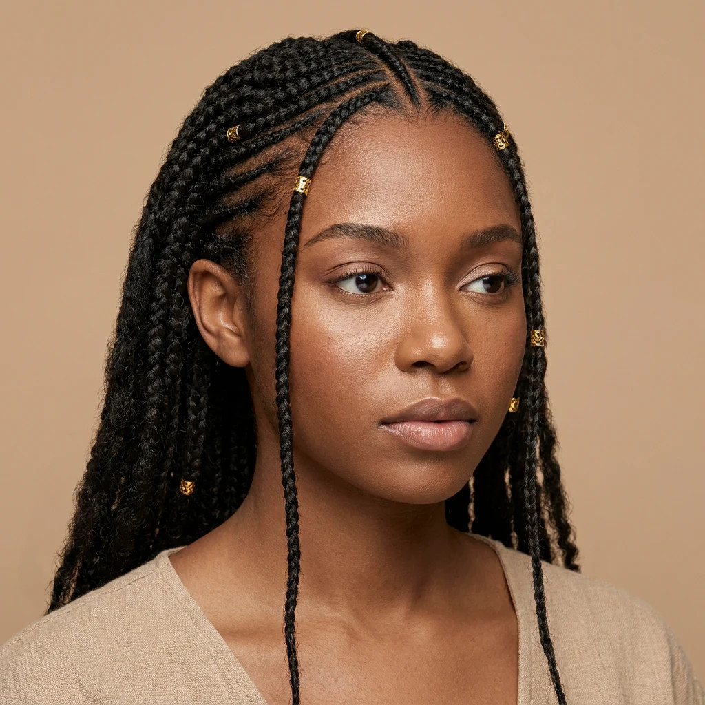 Fulani Braids with Beads