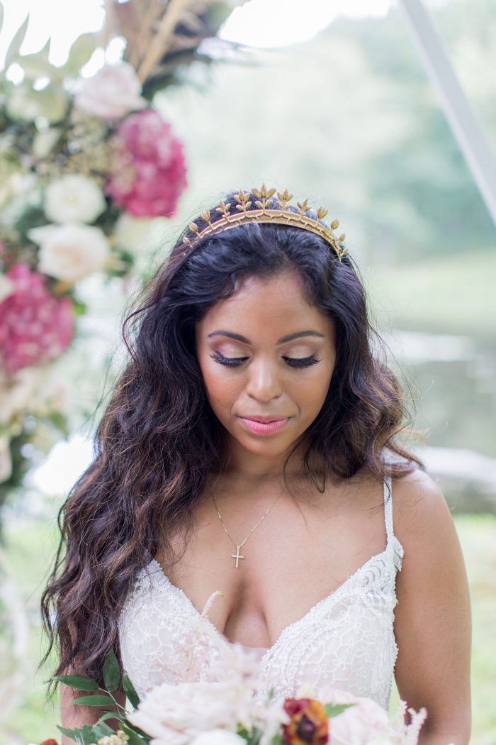 Dark Brown Visual Idea Dark Brown Visual Idea — Wedding Hairstyles for Curly Hair