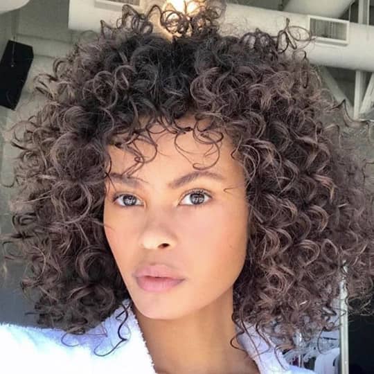 Dark Brown With Subtle Highlights Visual Idea Dark Brown With Subtle Highlights Visual Idea — Short Curly Hairstyles