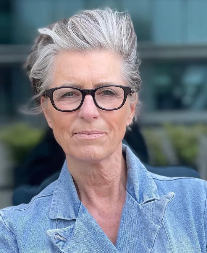 Short Textured Cut Visual Idea — Hairstyles with Glasses