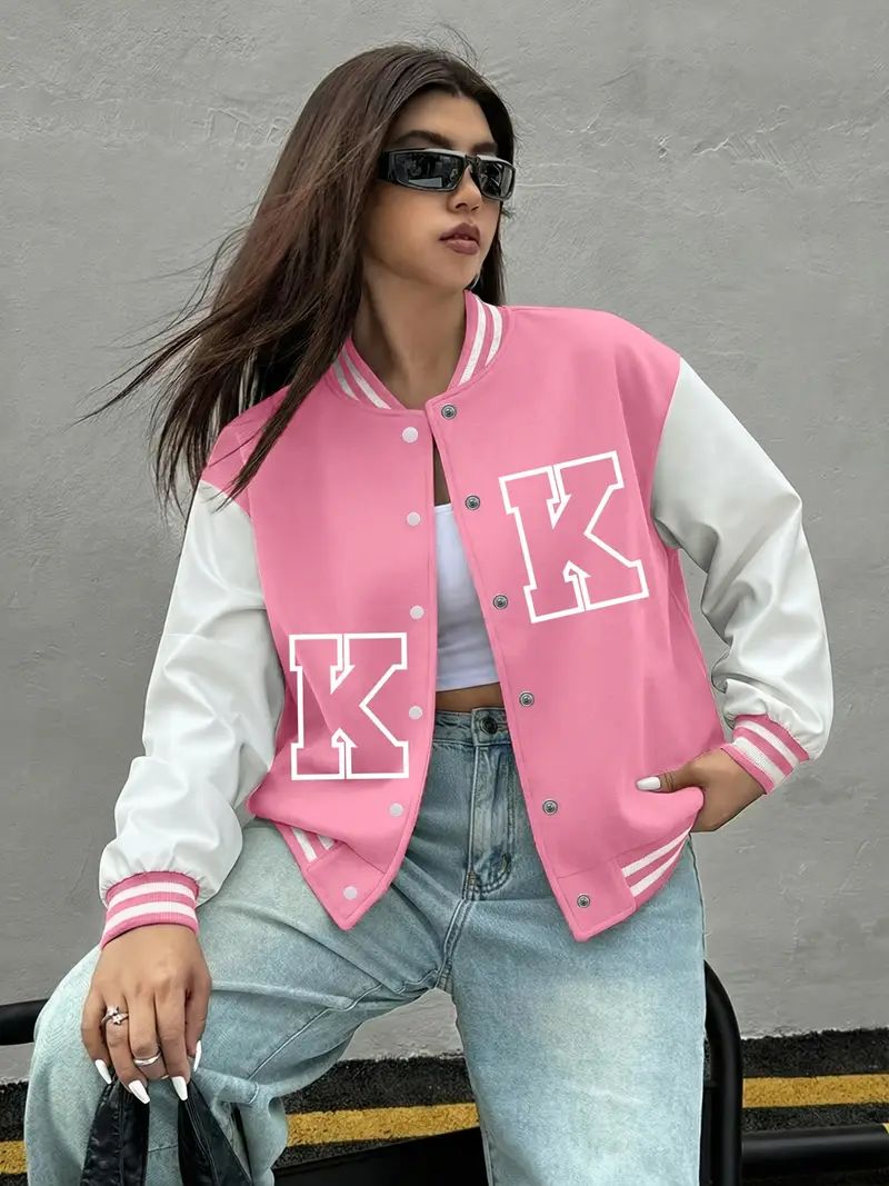 Vibrant Varsity Jacket with Crop Top and Denim Vibrant Varsity Jacket with Crop Top and Denim — Varsity Jacket Outfits