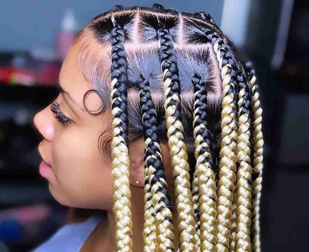 Two-Tone Knotless Box Braids — Knotless Braids