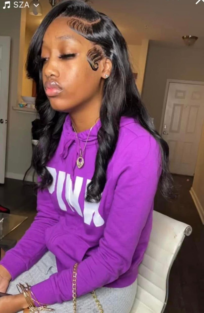 Wavy Black With Styled Edges — Closure Sew In
