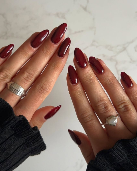 Deep Glossy Burgundy Deep Glossy Burgundy — Professional Nails